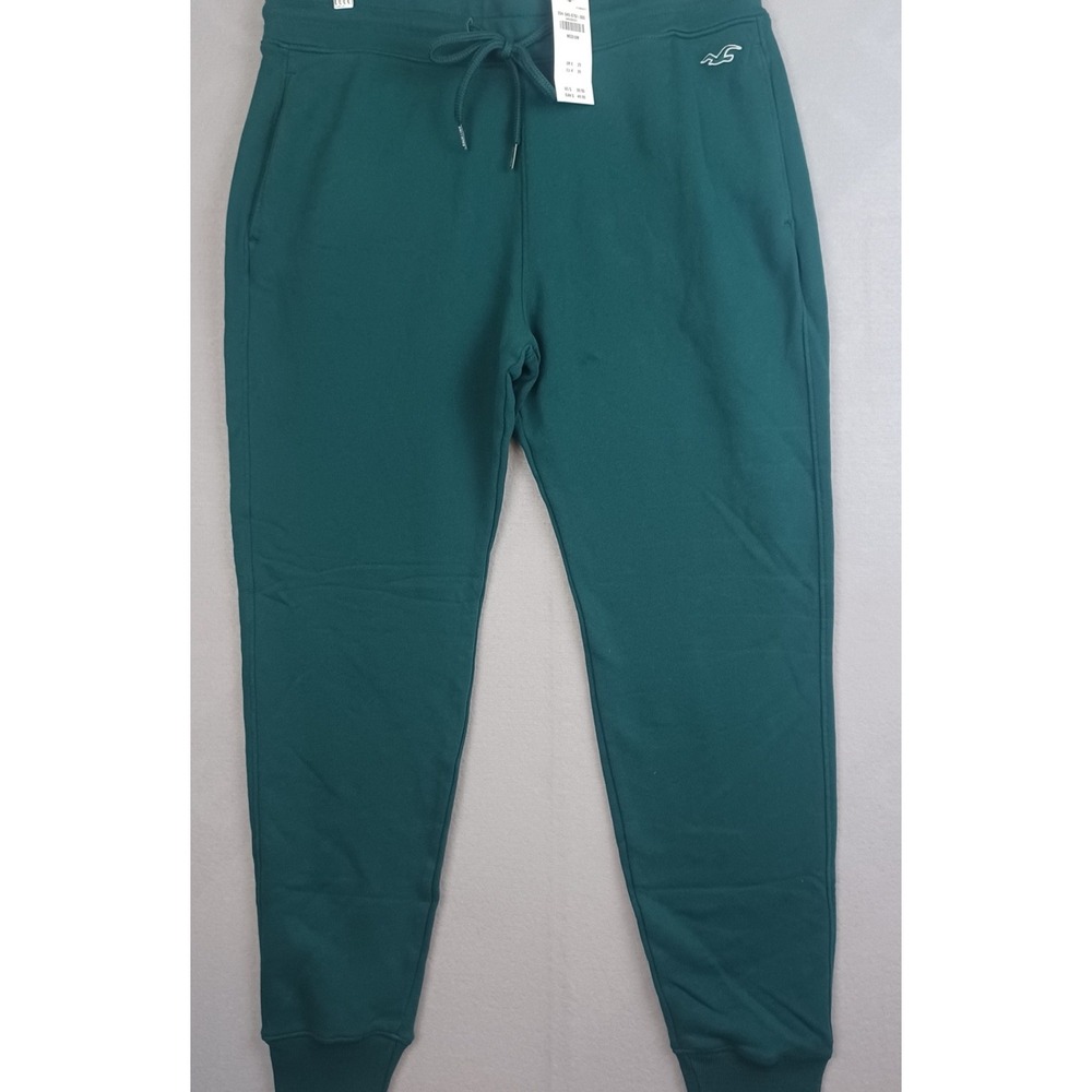 Hollister Men's Green Joggers Sweatpants Medium